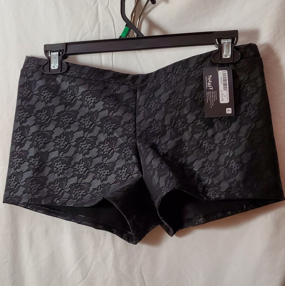 Spirit Halloween NWT Large Black Lace Shorts. Sexy and super soft.